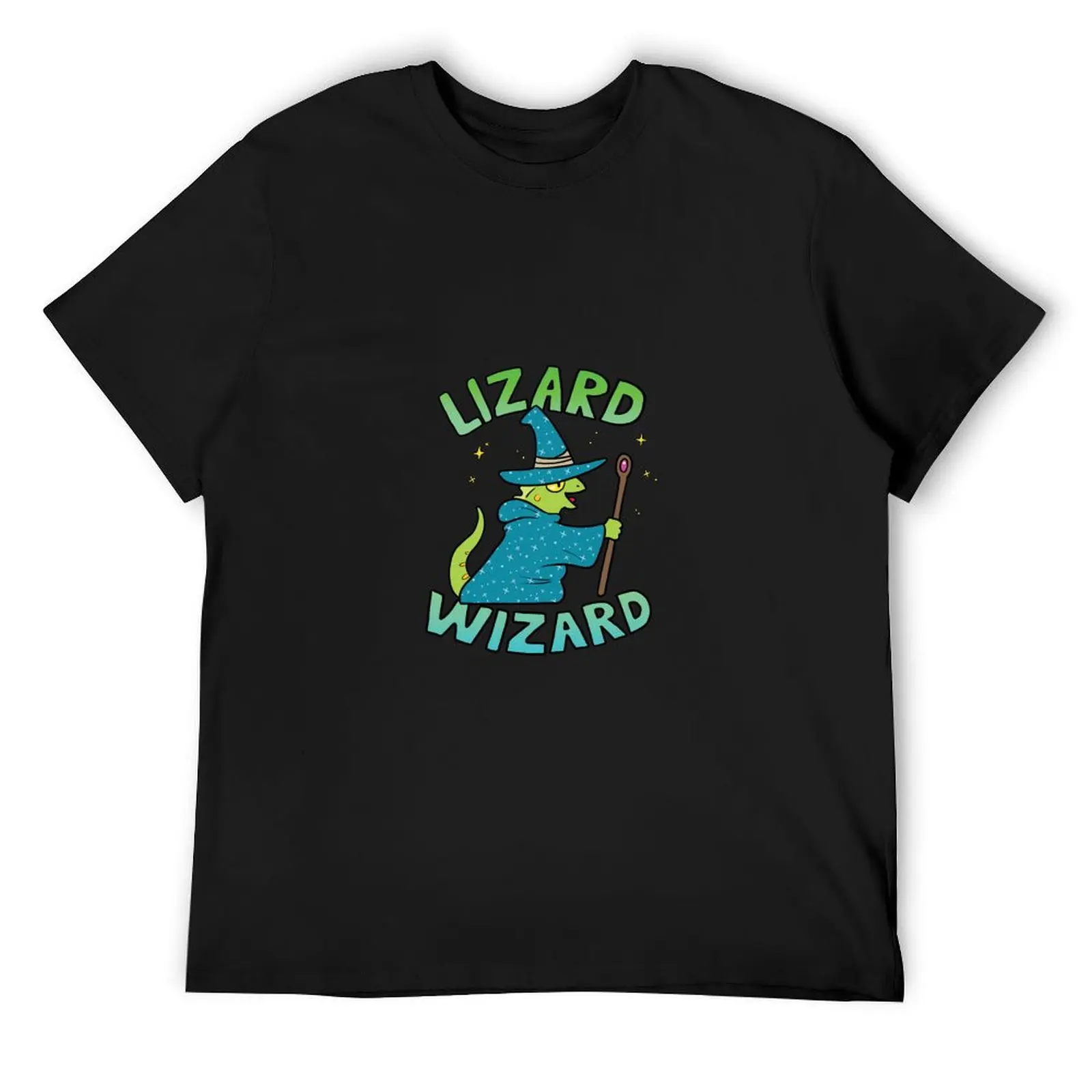 Lizard Wizard T-Shirt sports fans cute clothes plus size tops anime stuff mens workout shirts