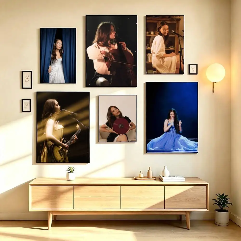 L-Laufey Pop Musician Poster High Quality Dorm Living Room Aesthetic Wall Decoration Painting Stickers Gift