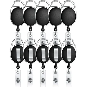 5PCS Identification de moulinet escamotable Étiquette nominative Carte Support du badge Porte-clés Pince anti-perte Fournitures de bureau pour infirmière 6 meilleures infirmières pour étiquettes nominatives de vente - No 2