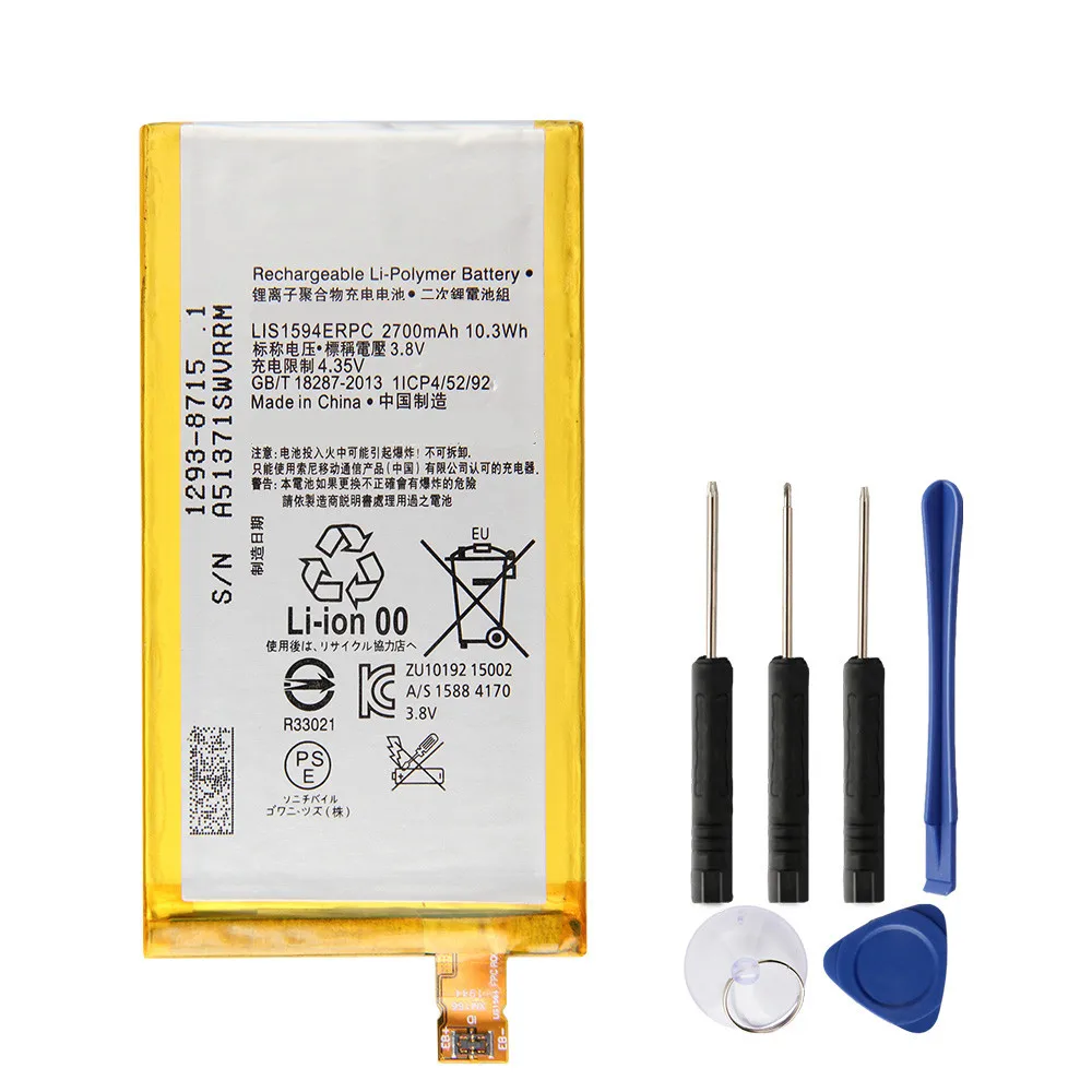 NEW Replacement Battery LIS1594ERPC For Sony Z5 compact Z5C Z5 mini E5823 Phone Batteries 2700mAh