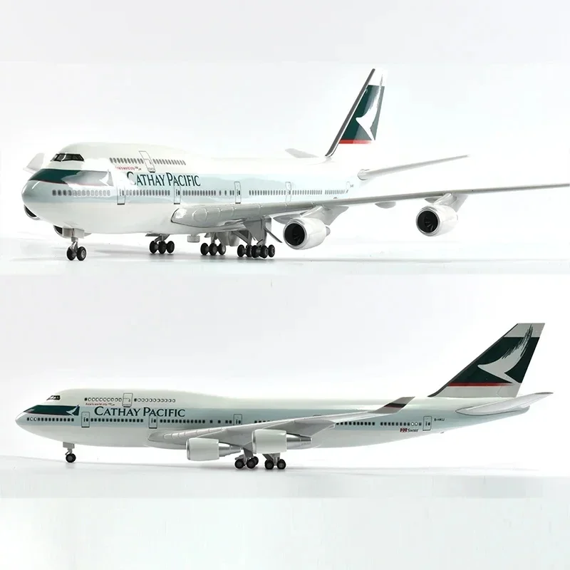 Scale Cathay Pacific Boeing 747 Plane 46cm 1/160 Model Airplane Model Aircraft Model Diecast Resin Airplanes Planes Home Decor