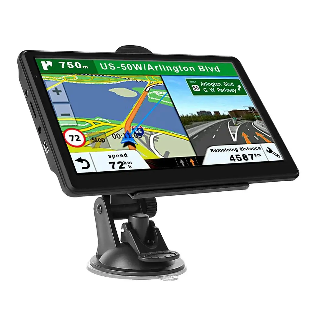 Portable HD Car GPS Navigation 7 Inch Touchscreen GPS Unit Real-time Vehicle Tracker for Trucks and Buses