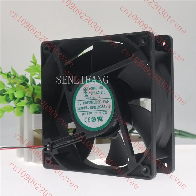 

DFB. 123812 H DC 12V 7.2W 0.6A 12038 12CM 3 Wires Big Air Computer Cooling Fan