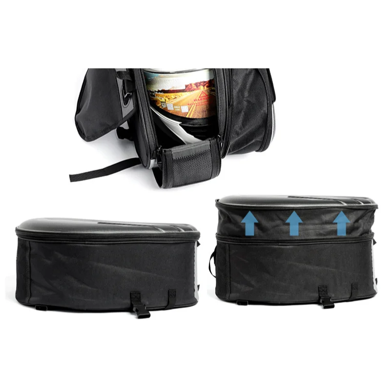 Motorcycle saddlebag, helmet bag, waterproof rear seat side bag, hanging bag, luggage bag for long-distance motorcycle trips,