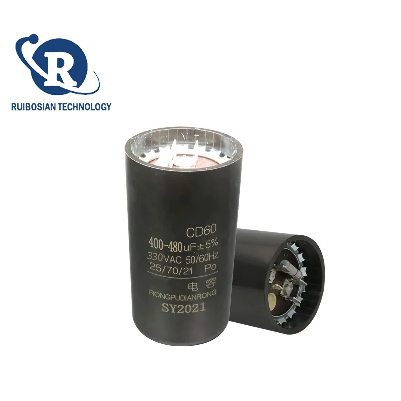 330V CD60 냉장 보관 에어컨 냉동 압축기 400-480UF 냉동고 스타터 보조 미국 등급 커패시터
