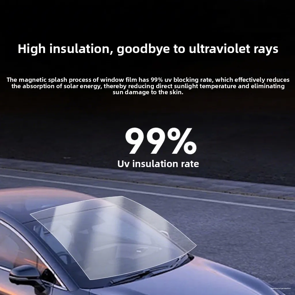 Folia samochodowa termoizolacyjna blokująca promieniowanie UV, wysokiej jakości folia do przyciemniania szyb samochodowych