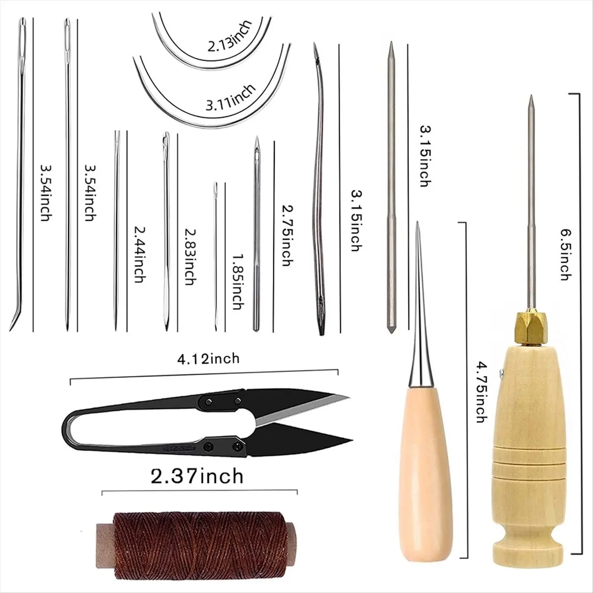 *مجموعة خياطة إصلاح المفروشات CLOS، طقم خياطة جلدي مع خرامة خياطة، طقم خياطة عالي التحمل مع إبر خياطة
