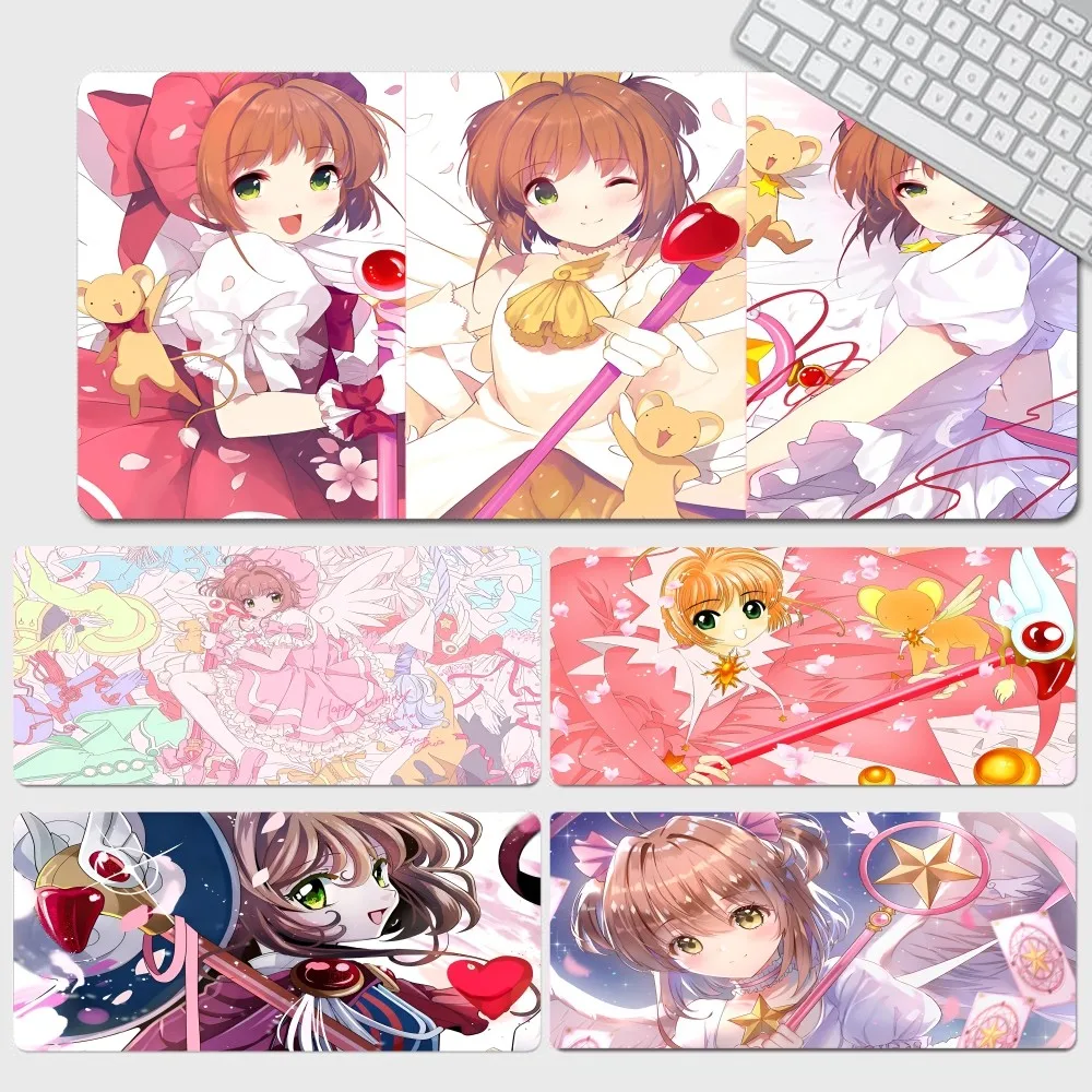 Anime Cardcaptor Sakura Non-slip Lockedge PC Gaming Mouse Pad Gamer Desk Mats Keyboard Pad Mause Pad Muismat