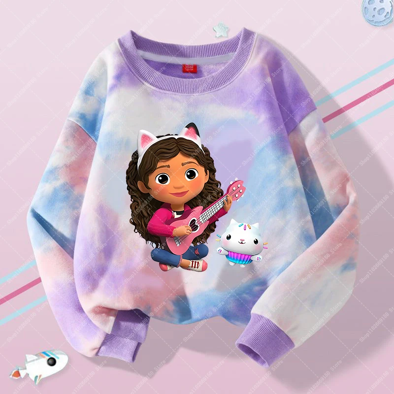 Kawaii Gabby Dollhouses สาวการ์ตูนน่ารักเสื้อกันหนาวเด็กอะนิเมะ Casual Pullover เด็กฤดูใบไม้ร่วงเสื้อผ้าเสื้อแขนยาวของขวัญ