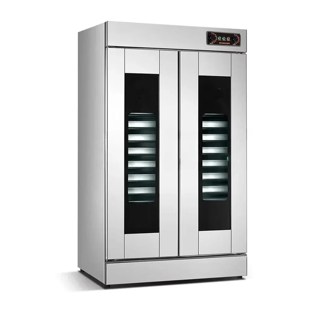 Commercial Baking Equipment 32-Tray Double Stainless Steel Doors New Automatic Bakery Proofer Fermentation Cabinet Motor Corn