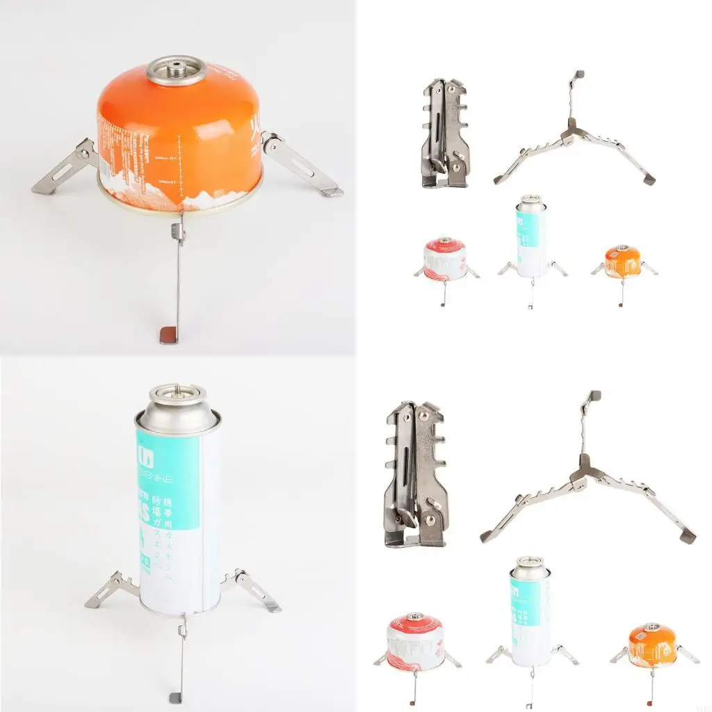  Camp stove Holder Quick Setups Gas Canister Stabilizer Triangular Base