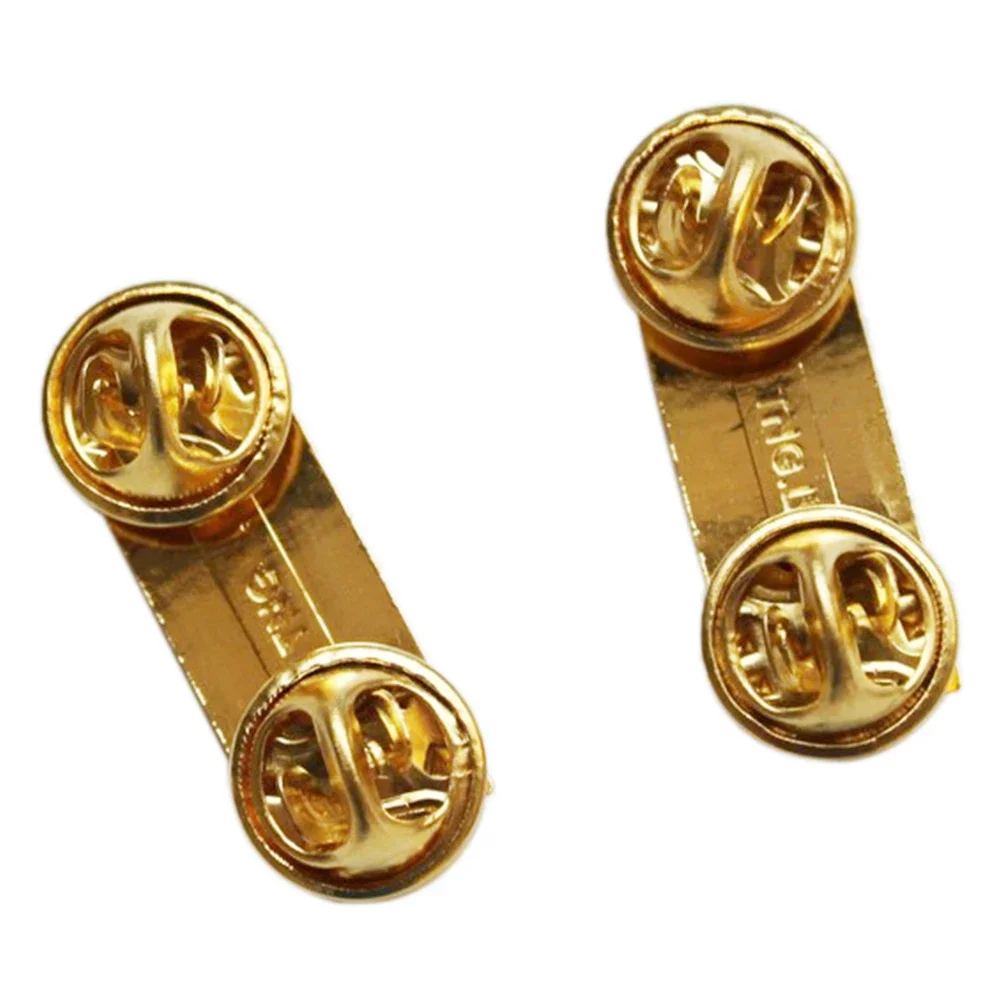 PAIR OF WW2 US ARMY SECOND LIEUTENANT OFFICER RANK INSIGNIA PIN BADGE