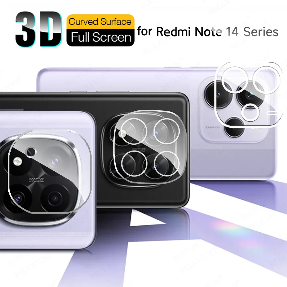 

3D Tempered Glass Camera Cover For Xiaomi Redmi Note 14 Pro+ Note14 Pro Plus Note14Pro 5G 14Pro 4G Rear HD Lens Protector Film