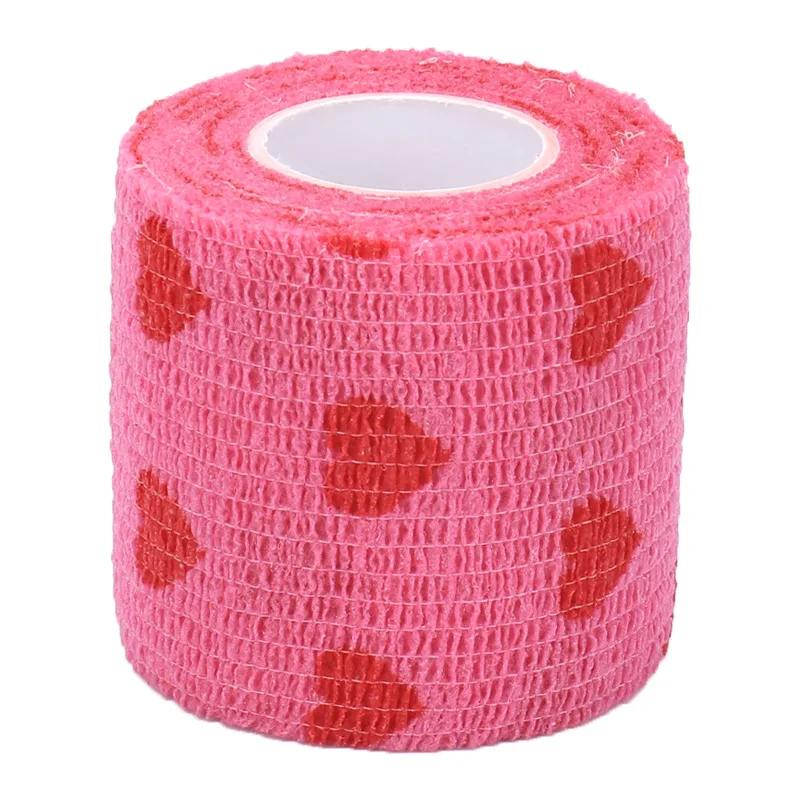 1 Roll Heart Dog Bandage Medical Elastic Bandage Pet Vet Wrap Waterproof Self Adherent Accessories Pets Acessorios