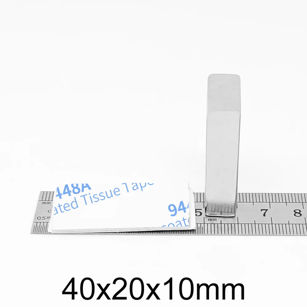 

Блок 40x20x10 мм, сильный магнит 40x20x10, прямоугольный магнит с само двусторонней лентой 40*20*10 для домашних офисов, сделай сам