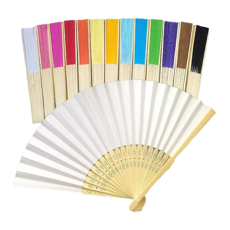 1pcs Party Paper Folding Hand Fans, Foldable Handheld Paper Fans for Celebration Decor & Party Favors