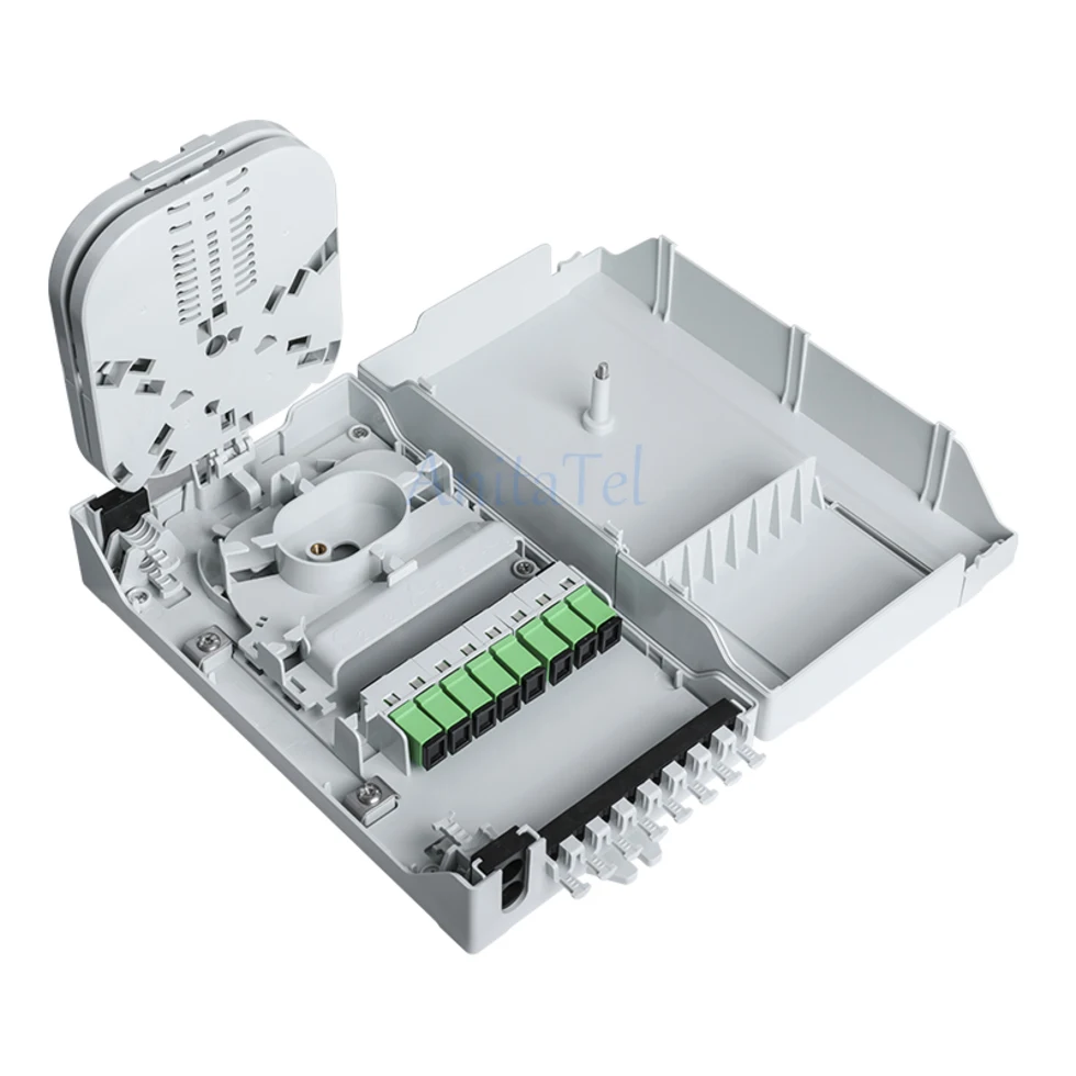 Optical fiber distribution box 8-core wall mounted indoor & outdoor optical distribution box Fiber Optical Terminal Junction Box