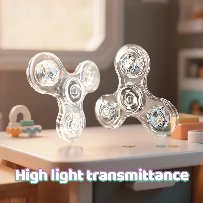 Luz LED luminosa Fidget Spinner mano Top Spinners que brilla en la oscuridad luz EDC Figet Spiner dedo alivio del estrés juguetes para niños regalo