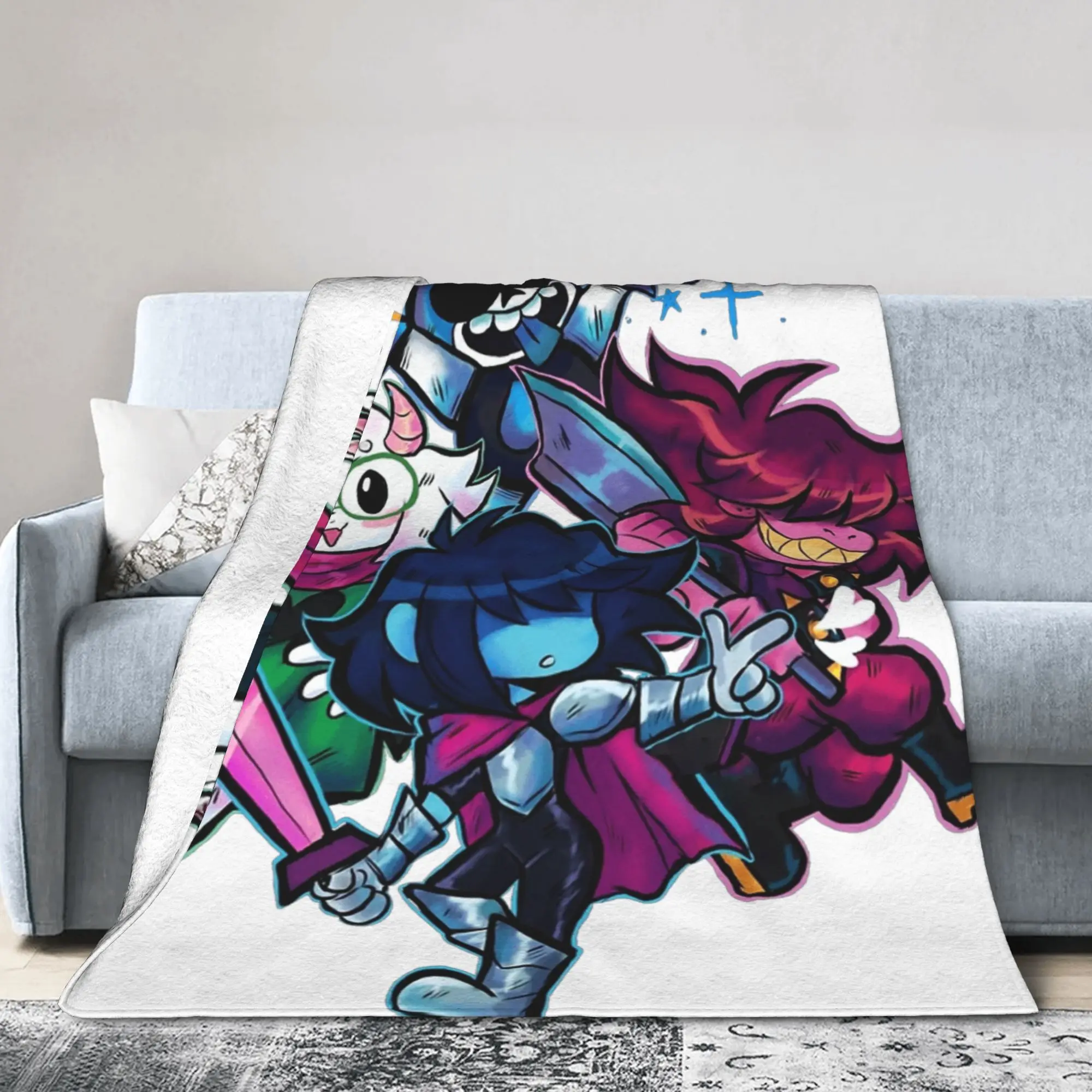 Deltarune Super Warm Blanket Game Child Plush Throw Blanket Novelty Bedroom Flannel Bedspread Sofa Bed Cover