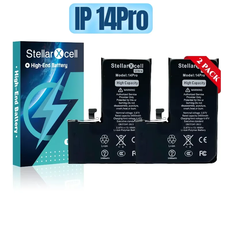 

2PCS SUltra High Capacity Cell For Apple Battery For Iphone 7 8 X Xr Xs Max 11 12 13 14 15 Plus Mini Pro Max