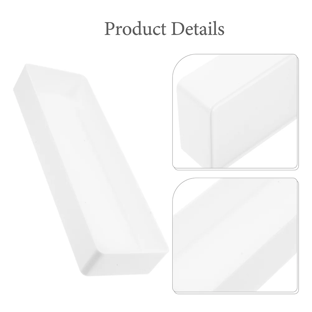 

5pcs White Plastic Drawer Organizer Shallow Storage Box Home Office Bathroom Makeup Vanity Desk Accessories Bins Divider Trays