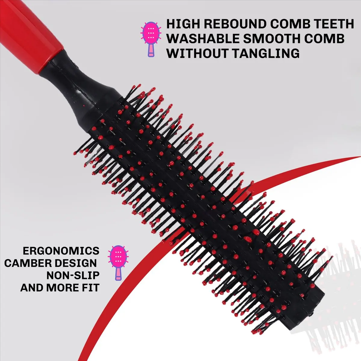 

*N21R Профессиональная волнистая щетка для вьющихся волос, расческа для ухода за волосами, подушка в рулоне, круглая расческа