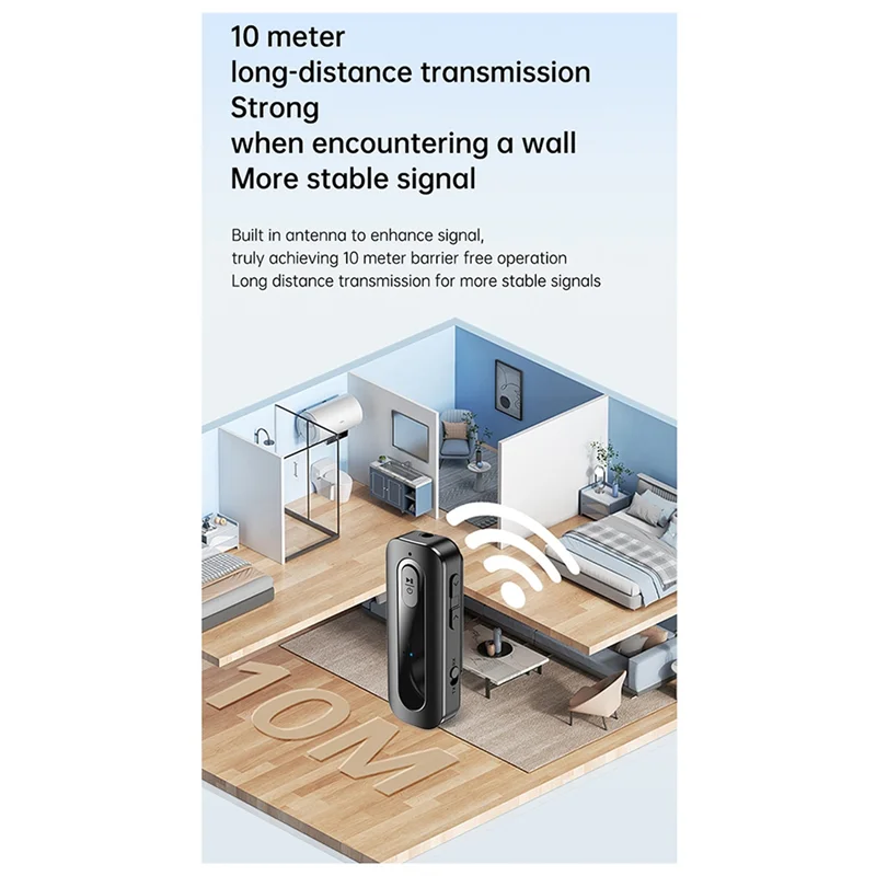 APPLIA-Audio Ricevitore Trasmettitore Adattatore Wireless 2In1 BT 5.5 Con Microfono Musica Stereo Auto TV PC Aereo