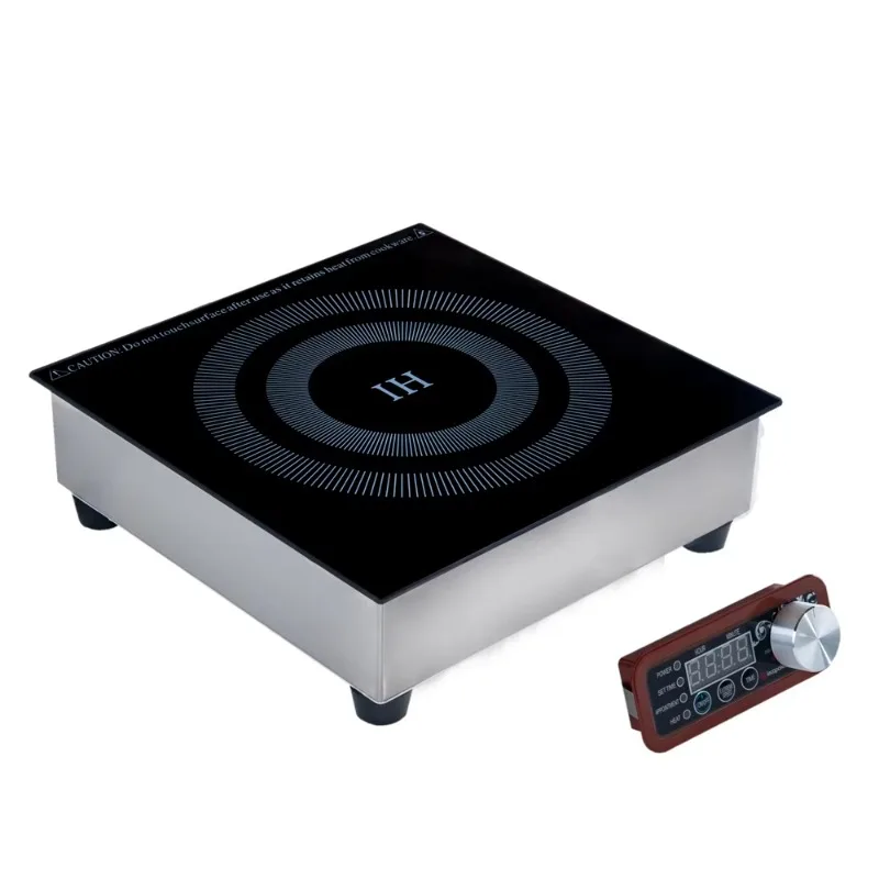 Airo Commercial Built-in Stainless Induction Cooker 3500W Square Hotpot Burner Temperature Adjustment CE Certified Imported