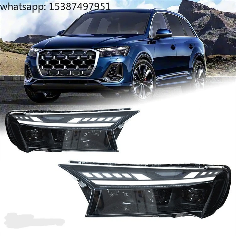 For Veidt 20-25 for Model Audi Q7 Headlight Assembly Modification Headlights LED Flowing Turn Signals Daytime Running Lights