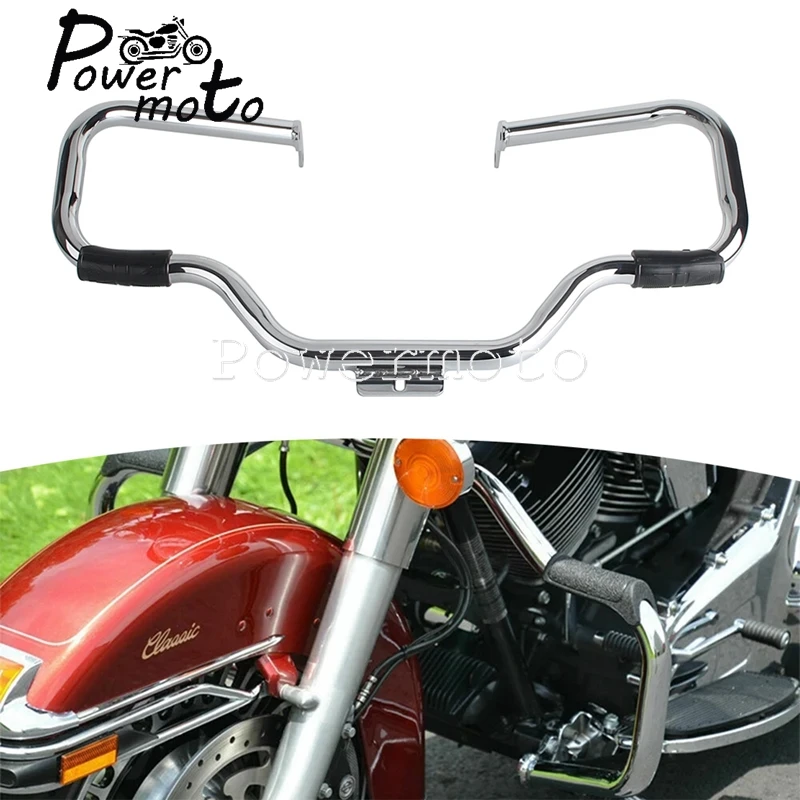 

Motorcycle 1 1/4 "Chrome Steel Engine Guard Highway Crash Bar For Harley Softail Deluxe Fat Boy Slim FLSTF FLSTI FLSTN 2000-2018