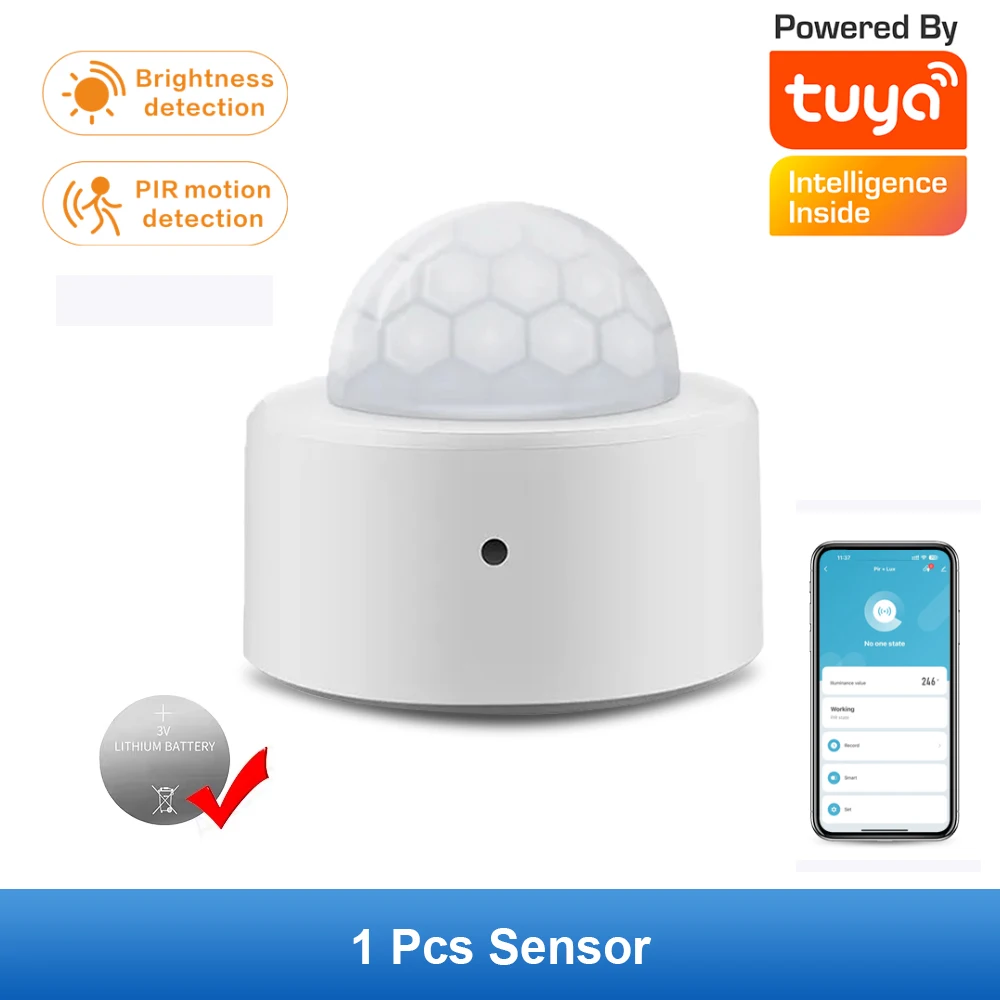 

Tuya ZigBee Light Sensor Luminance Sensor Illumination Brightness Detector Home Automation with Smart Life Device Linkage Tuya
