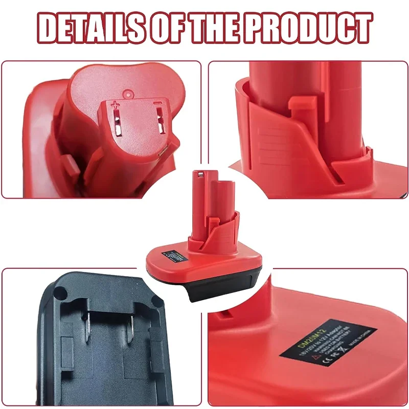 Battery Adapter For Dewalt/Milwaukee 18V 20V Lithium Battery Converter For Milwaukee M-12 12V Electrical Tools Use Converter