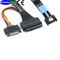 MCIO 4i Gen5 Slimline SAS SFF-8654 4X to U.2 NVMe Gen5 MCIO SAS SFF-8639 68Pin with SATA 15P male Power PCIe Mini Cooledge IO
