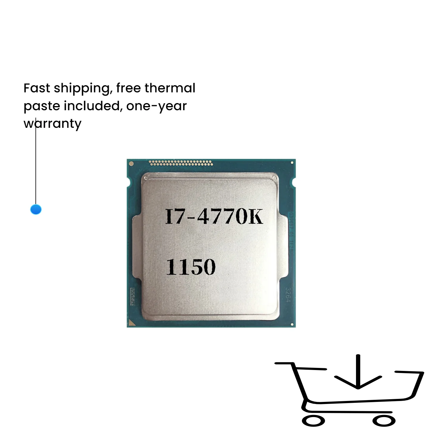 

Процессор Core i7 4770K i7-4770k LGA 1150 SR147, четырехъядерный процессор для настольных ПК с 3,5 ГГц