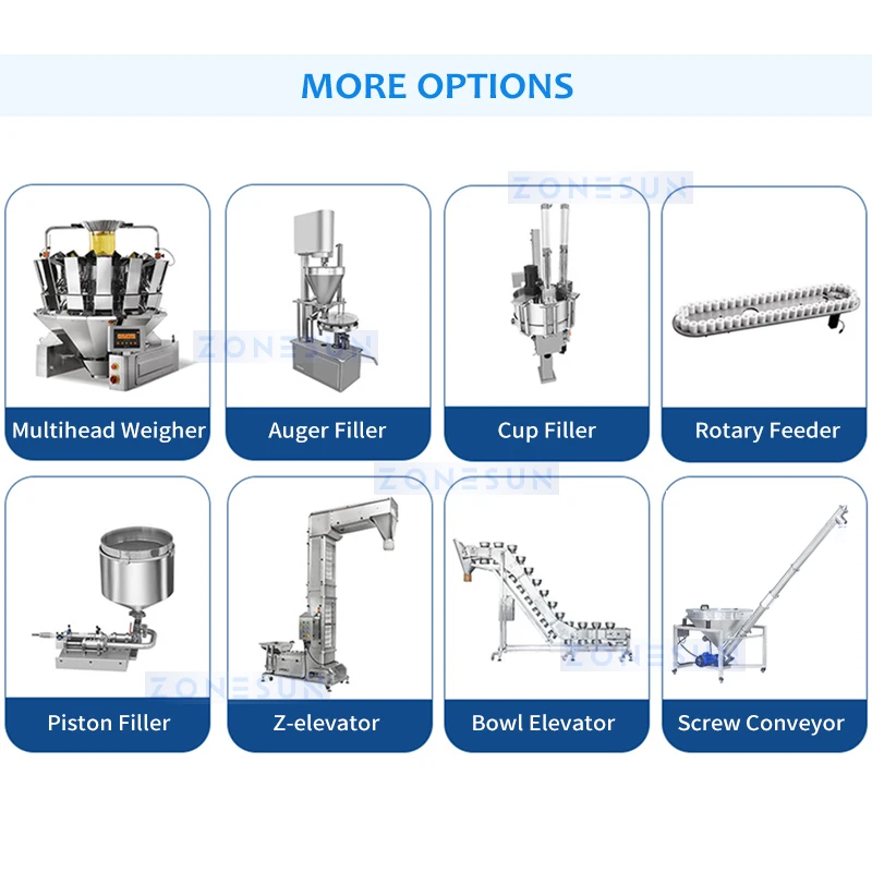 ZONESUN Automatic Rotary Vacuum Packaging Machine Vacuum Seal Bags Foodsaver Meat Snacks Beef Jerky Packing Equipment ZS-VPM16