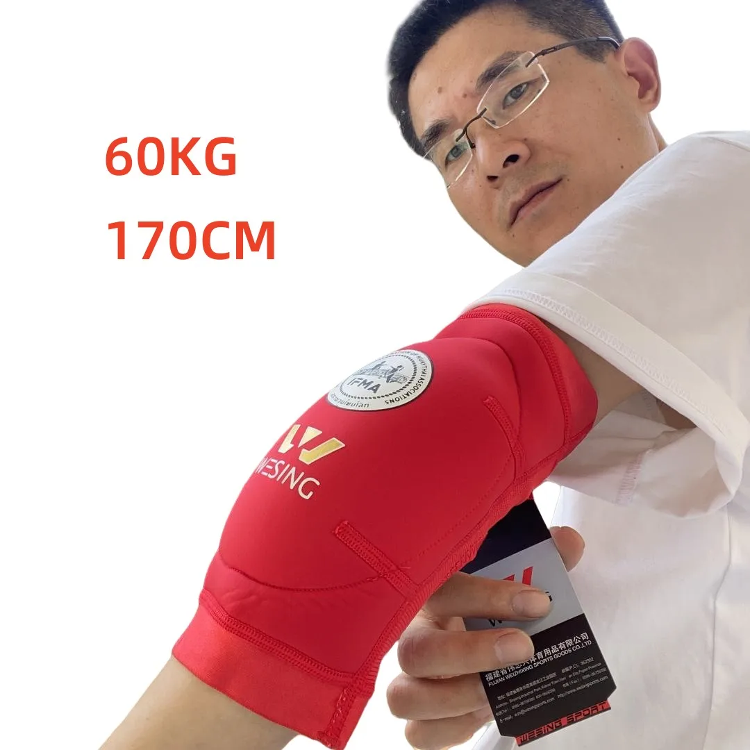 Wesing IFMA MMA Boxing Taekwondo Muay Thai Elbow Support Pads Sanda Arm Pad Protector Knee Pads Training Protective Gear DDO