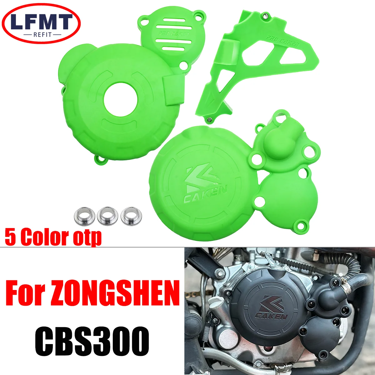 

Motorcycle Clutch Guard Water Pump Cover Engine Ignition Protector For ZongShen NB300 CBS300 HENGJIAN ZUMA AJ1 KEWS GUIZUN Parts