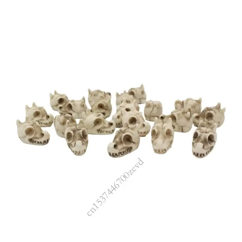 

20pcs Skull Decorations Handcrafted Resin Models with Detailed Design for Scary Party Centerpieces P9YB