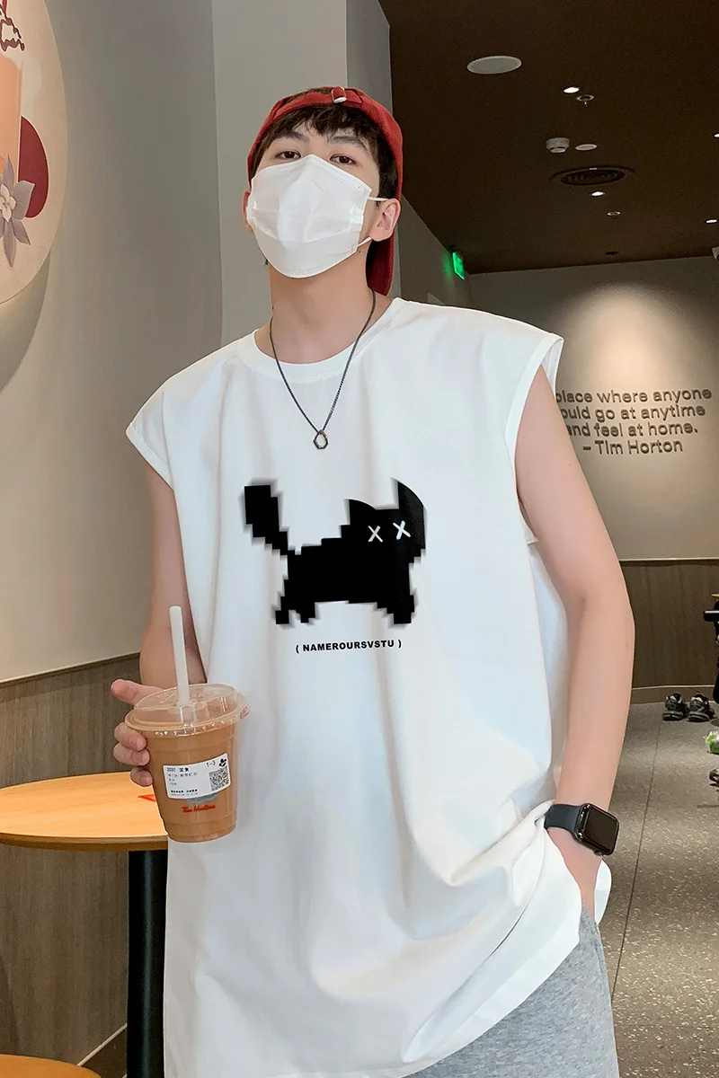 Couple\'s multi-color sports comfortable  breathable high-quality casual loose cotton summer Trend thin version Sleeveless Vest