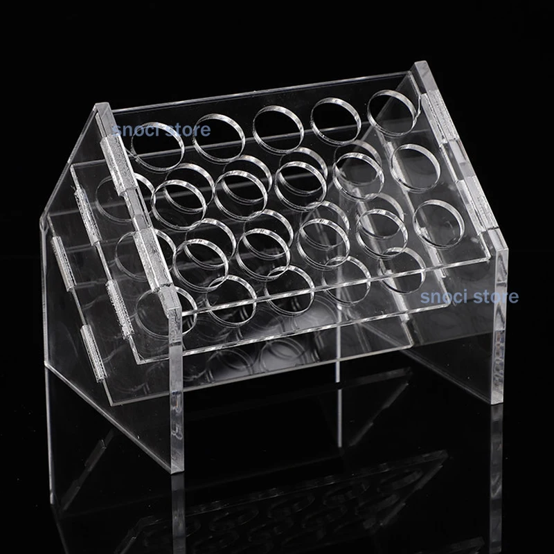 Slant Rack Acrylic Test Tube Holder 6Wells 8wells18 Wells 25wells for 10ml/15ml/50ml Centrifuge Tubes Clear test tube rack view 6