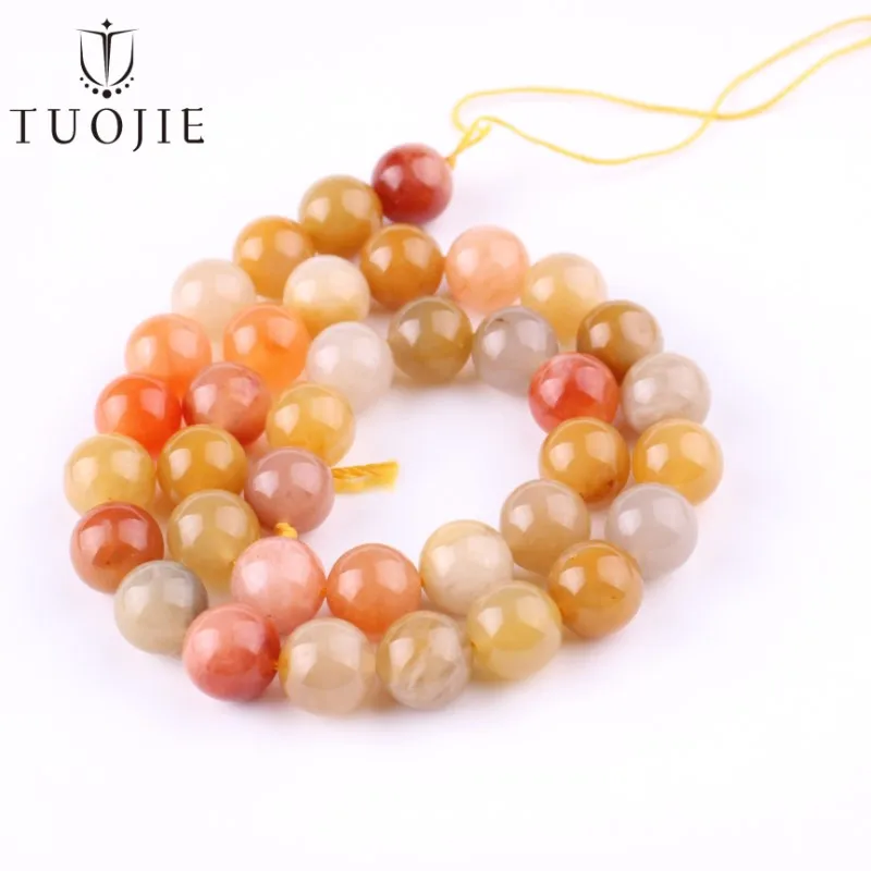 

1 Strand Natural Gold Thread Jade Stone 4/6/8/10/mm Loose Spacer Gem Bead for Jewelry Making DIY Bracelet Necklace Accessories