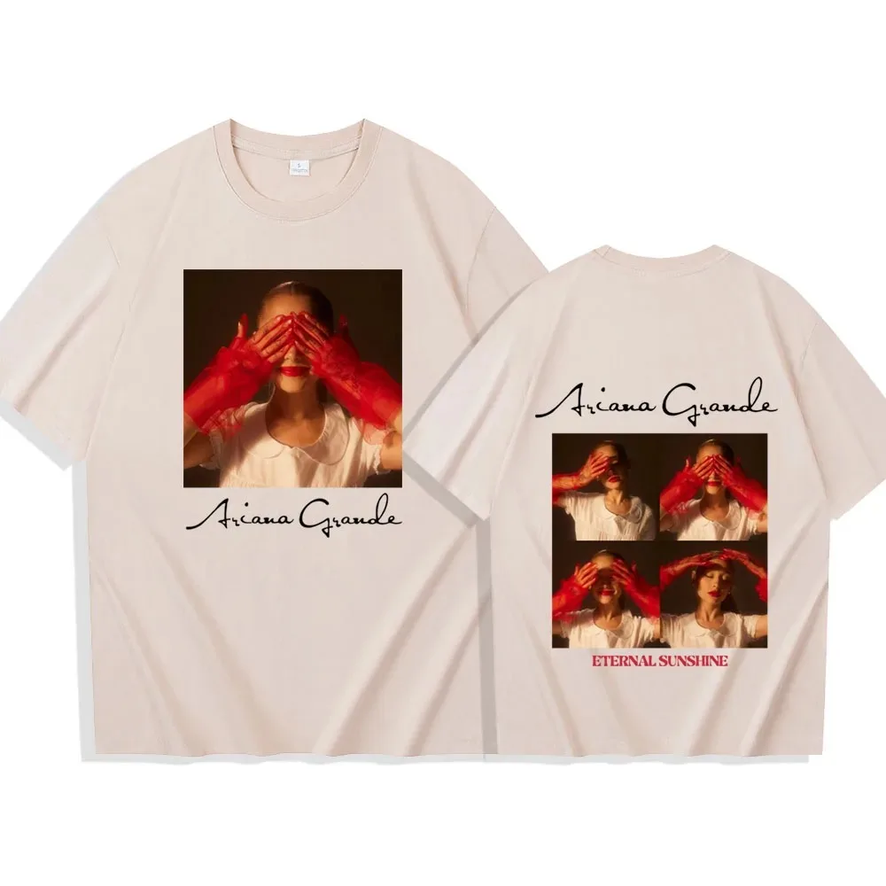 High Quality Summer Ariana Grande Eternal Sunshine 2024 T-Shirts Unisex Harajuku O-Neck Short Sleeve Shirts P!nk Fans Gift