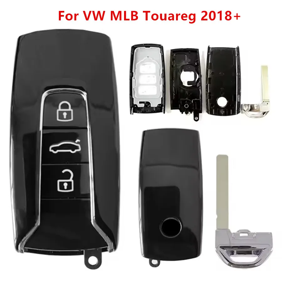 KEYECU 교체 스마트 원격 키 쉘 커버 3 버튼 폭스 바겐 Touareg 2018 + VW MLB Magotan B8 Passat