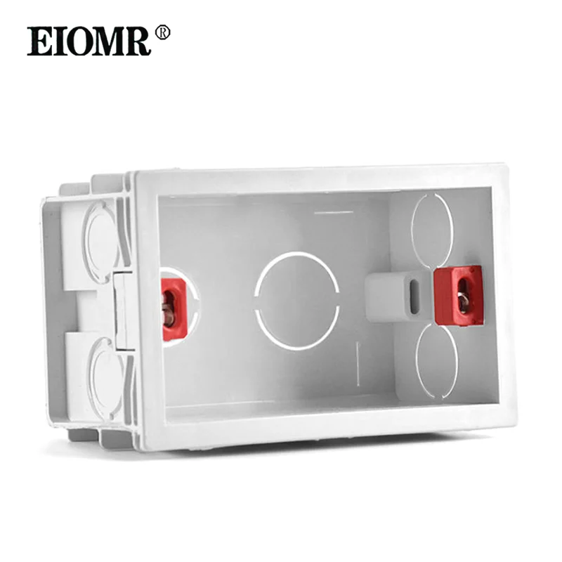 EIOMR High-intensity Wall Mounting Box Internal Cassette White Back Box Cassette for 118mm*72mm Standard Wall Switch and Socket