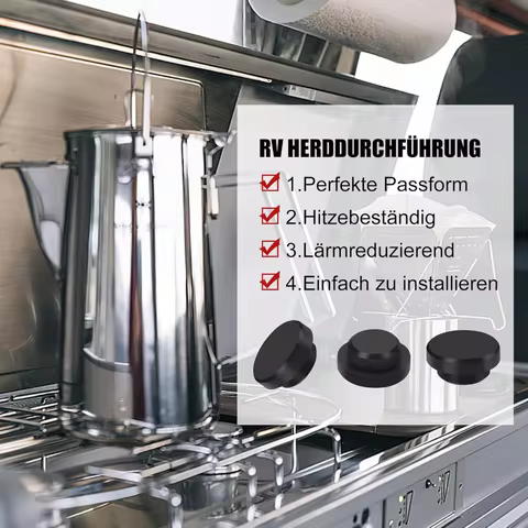 16PCS/Set Rubber Plugs For Smev Dometic Grommet Sleeve Pan Hob Support Motorhome Caravan Camper Van Camper Trailer Accessories