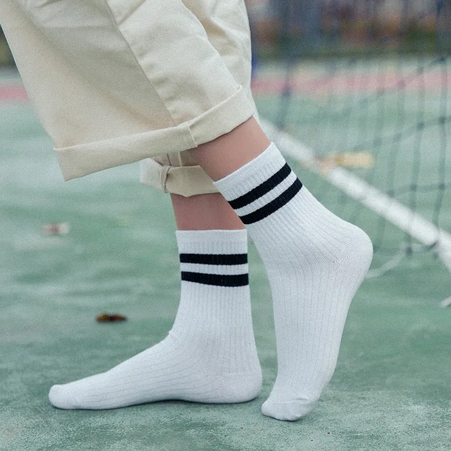 Rainbow Stripes Socks Cotton Christmas Gift Classic  Socks Warm Casual Tide Harajuku Funny Cute Pop Korean Women Socks Socks