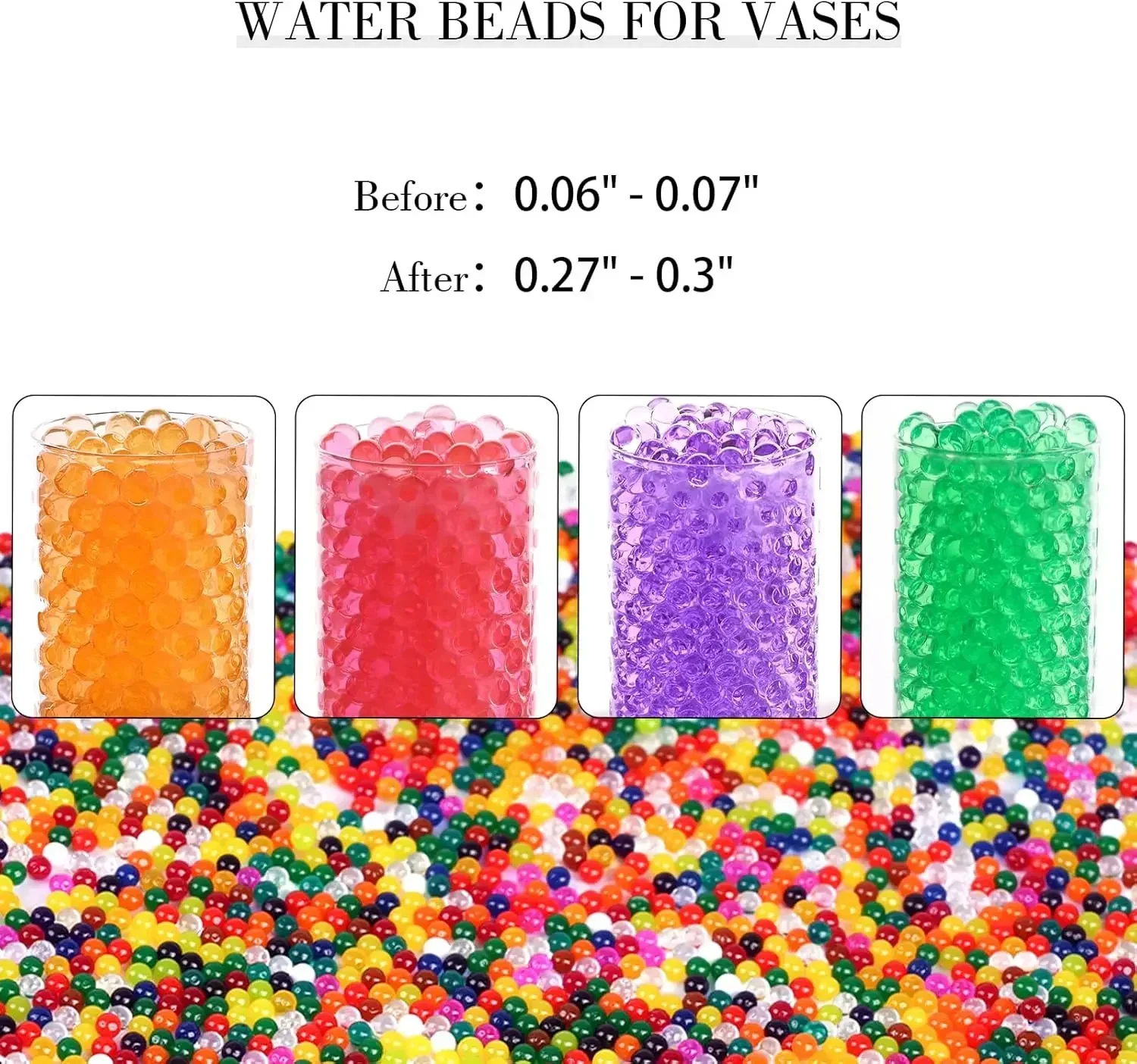 F50,000 حبات جل الماء لحشو المزهرية حبات جل الماء اللاملي زراعة الخرز للمنزل زهرية ، ديكور منزلي للزفاف #3
