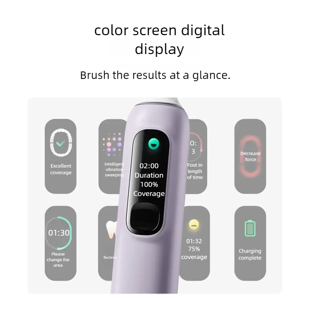 Xiaomi Mijia Sonic sweep vibration Toothbrush LCD Smart Sonic Electric Toothbrush Rechargeable Automatic Oral Care Toothbrush image 5