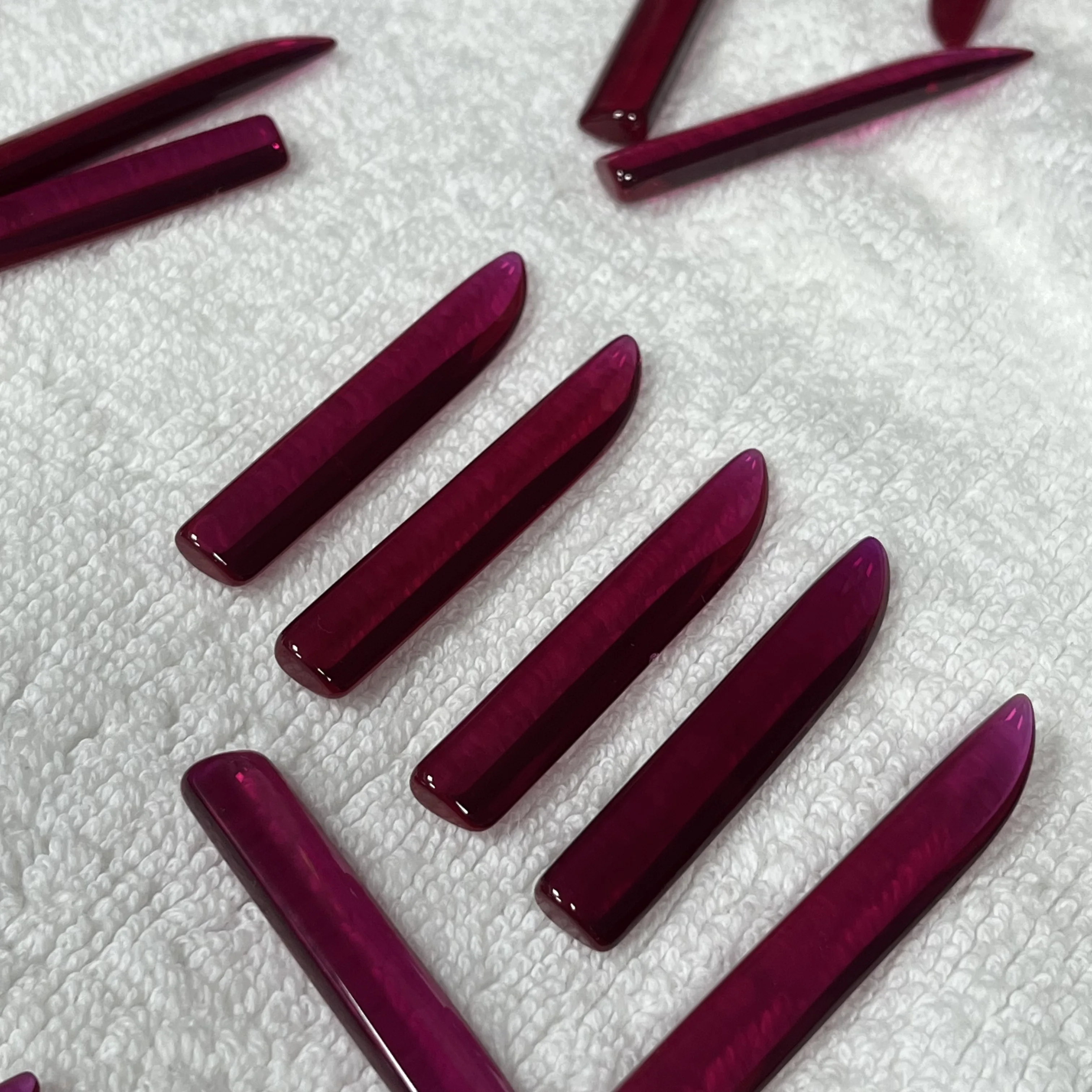 1/PCS Synthetic Corundum Red Ruby Polishing Knife Hardnessl 9 Applicable To Jewelry And Accessories