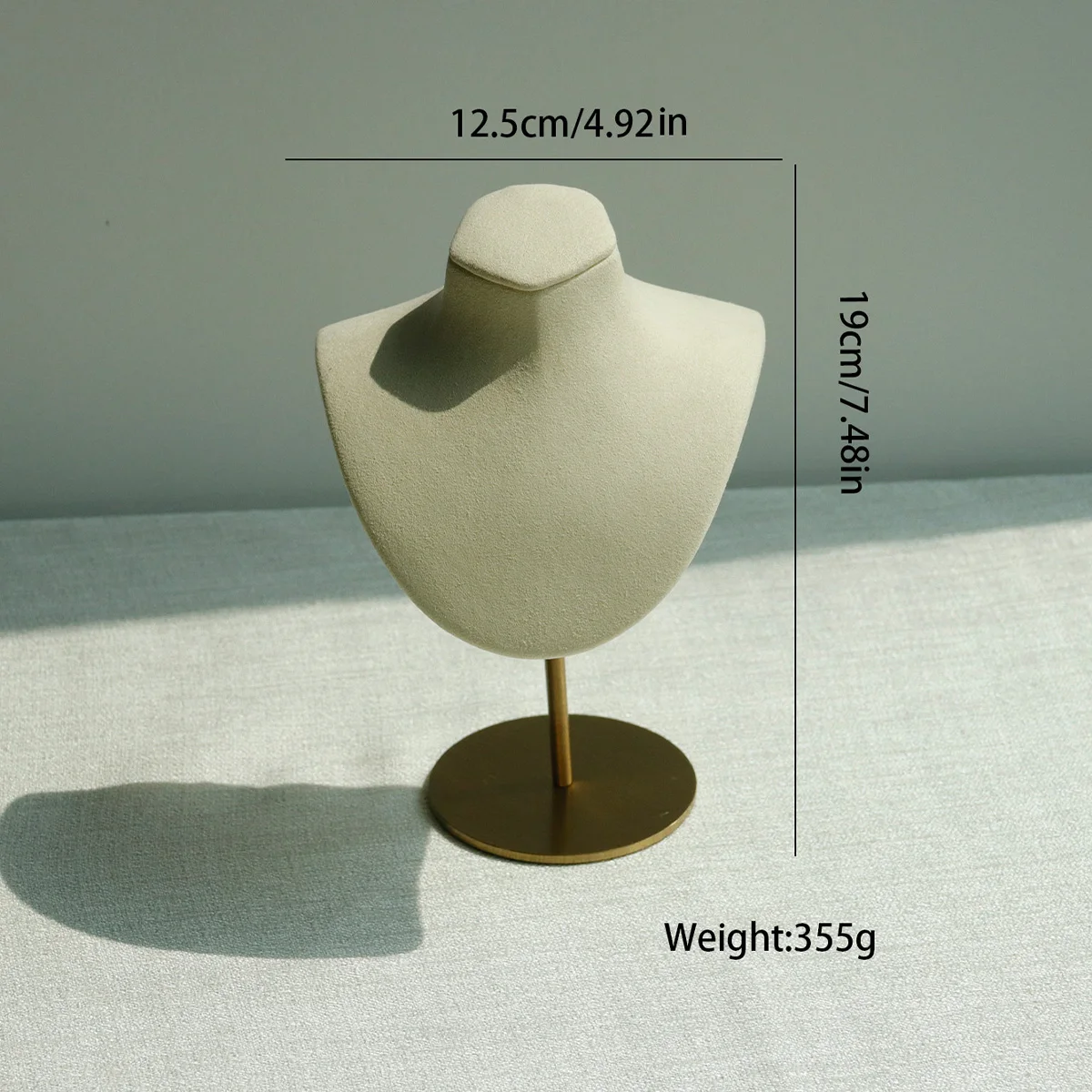 Beige Jewelry Display Props with Metal Base